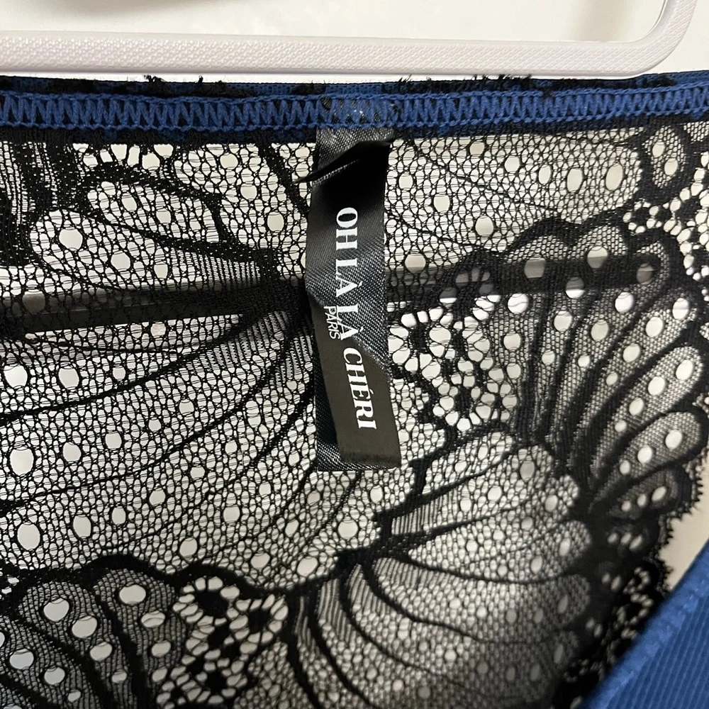 Women’s Oh La La Cheri Lace Trim Rib Teddy~ size L/XL - Picture 4 of 6